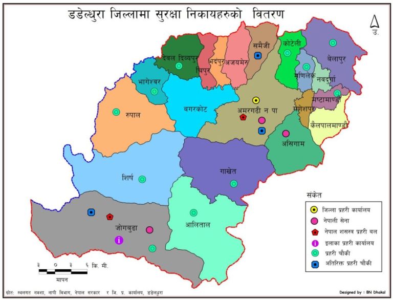 डडेल्धुरा जिल्ला को नक्सा